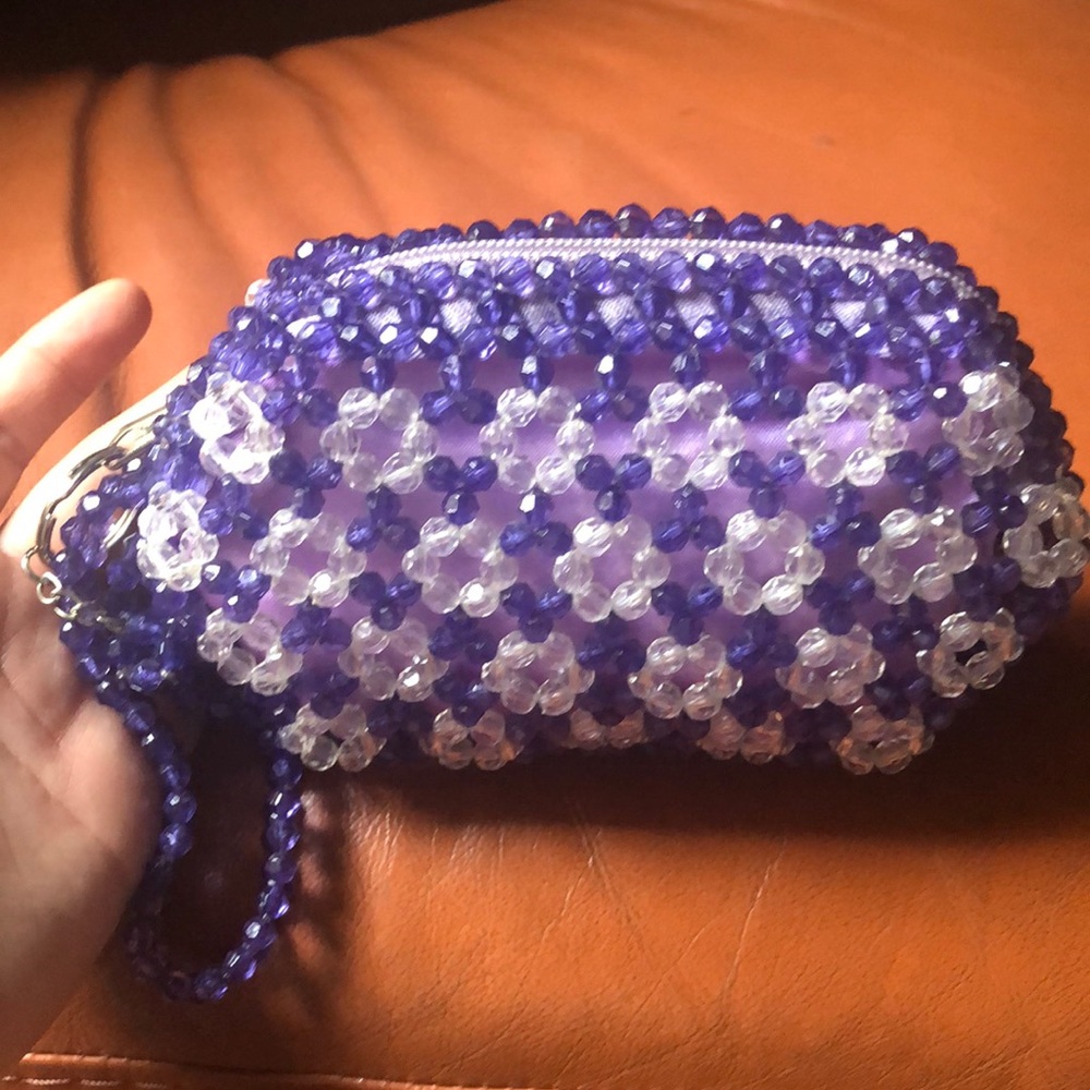 Beaded Purple Little Purse
